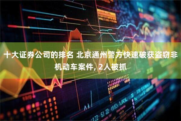 十大证券公司的排名 北京通州警方快速破获盗窃非机动车案件, 2人被抓
